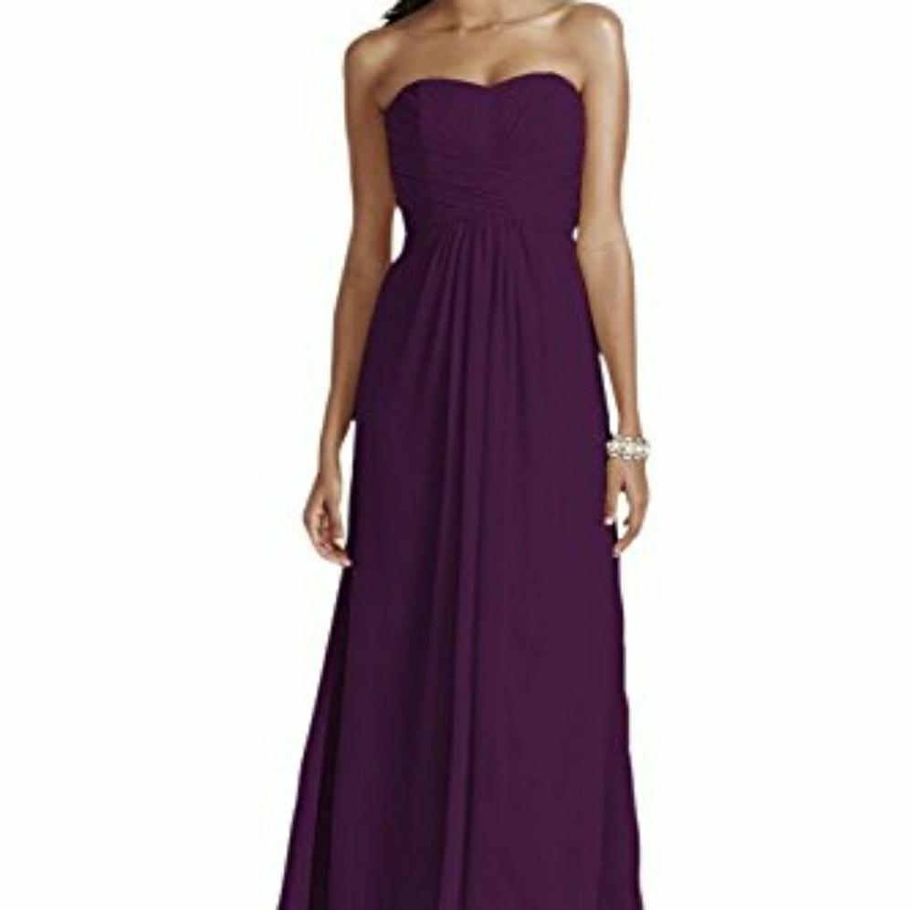 David's bridal bridesmaid dress plum color sz 12